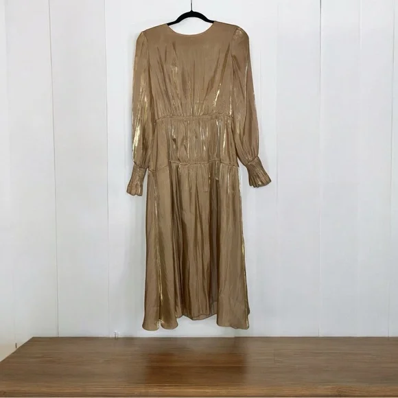 Topshop | Dresses | Topshop Gold Lame Maxi Dress | Poshmark